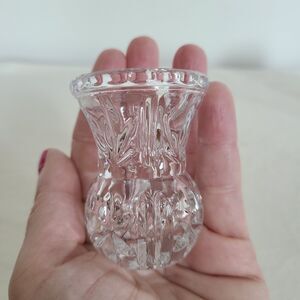 Vintage Mini Cut Crystal Thistle Vase Pineapple Vase Rosebud Or Toothpick Vase